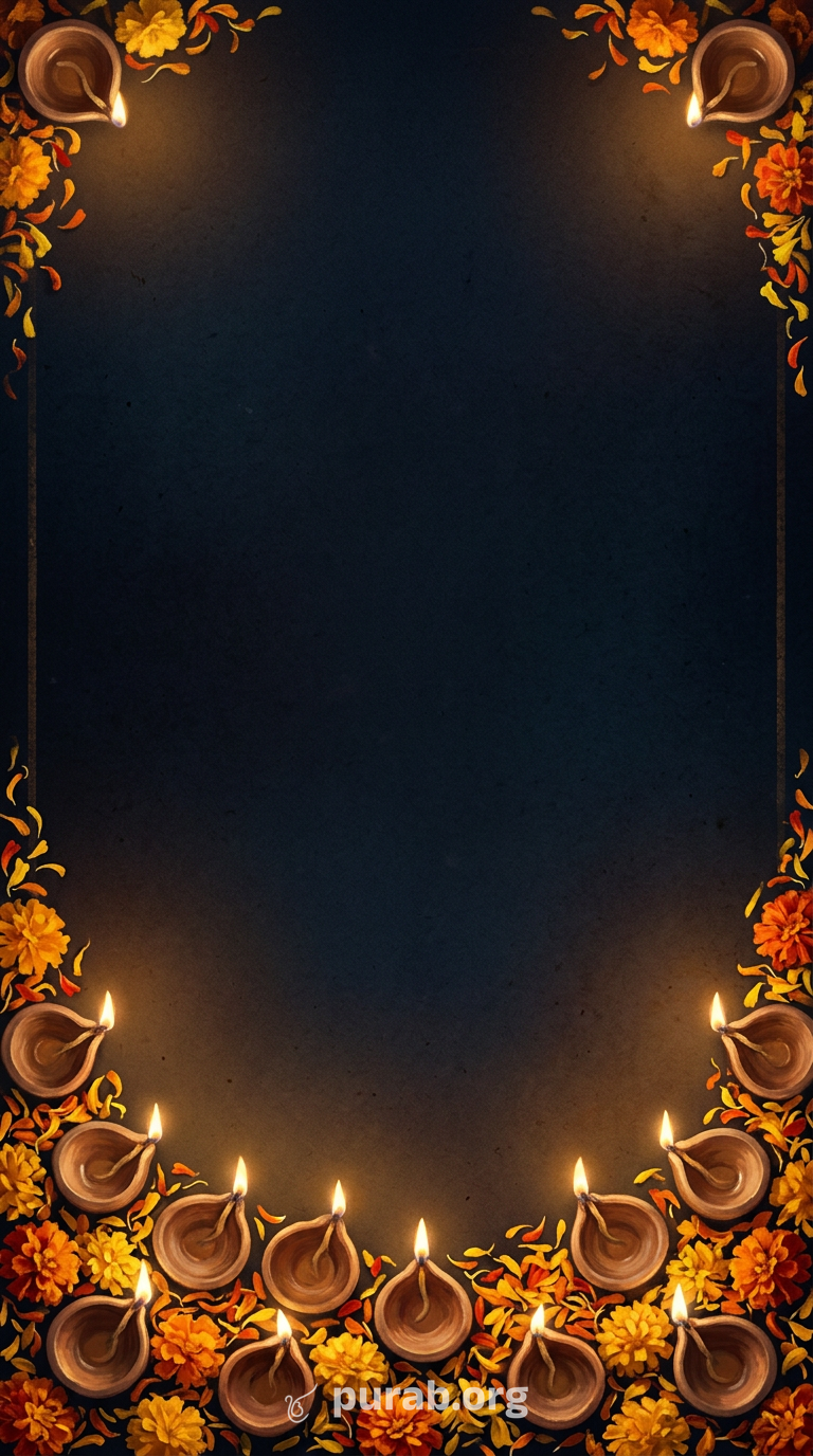 Diya border · Print poster (moving)