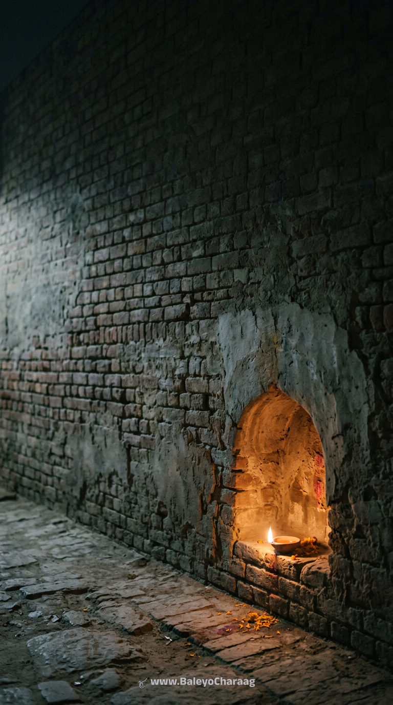 Firelight on Old Walls · Phone wallpaper