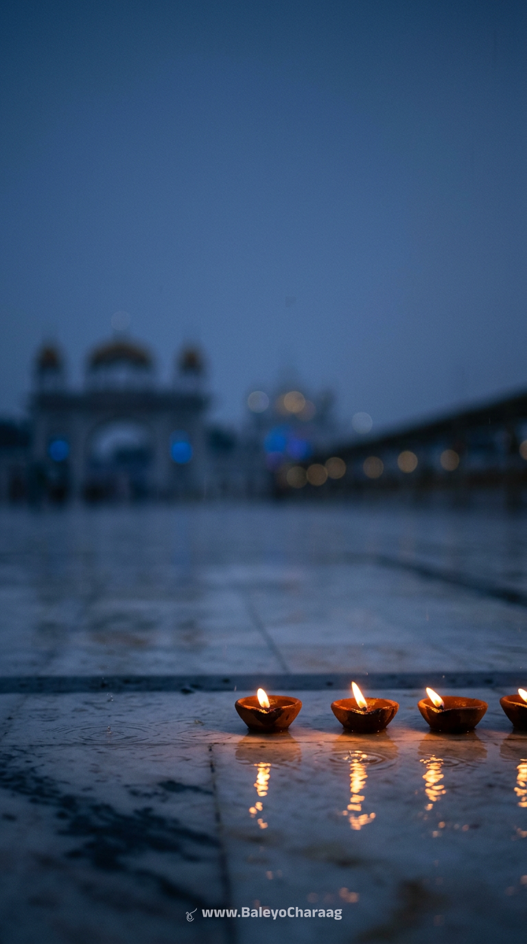 First Rain on Marble Lamps · Phone wallpaper