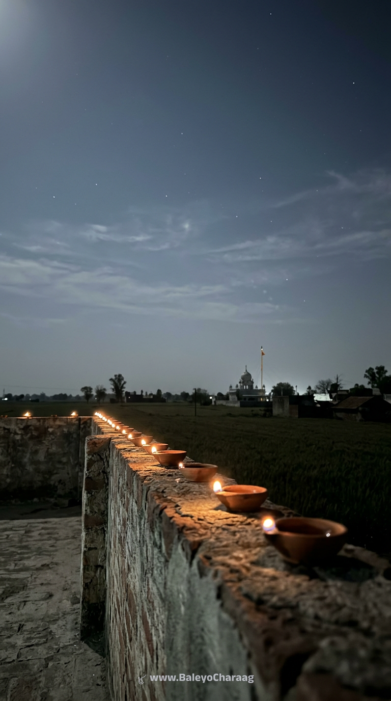 Moonlit Midnight Rooftop Lamps · Phone wallpaper