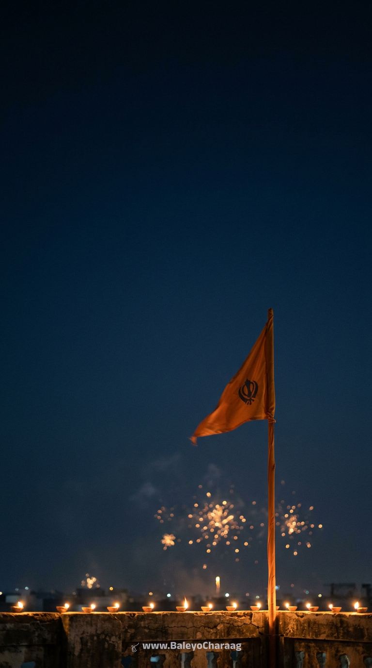 Nishan Sahib, Fireworks Night · Phone wallpaper