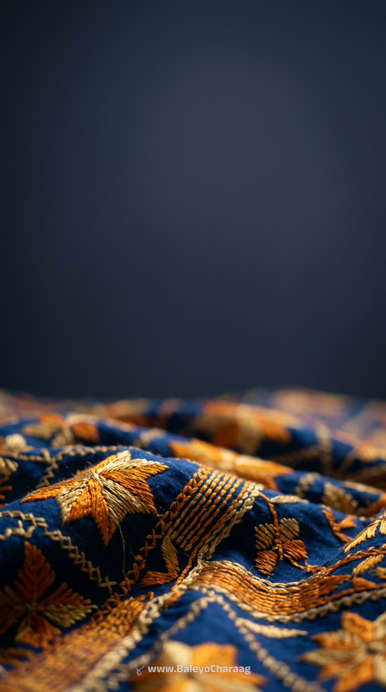 Phulkari Cloth Texture · Phone wallpaper