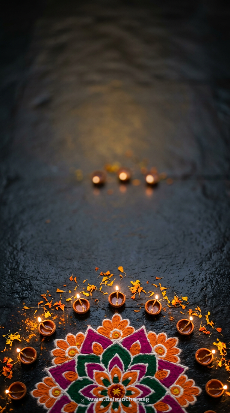 Rangoli From Above, Dark Slate · Phone wallpaper