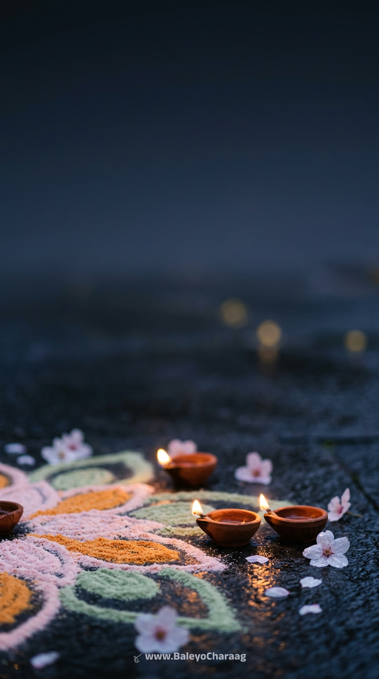 Spring Blossom, Rangoli Powder · Phone wallpaper