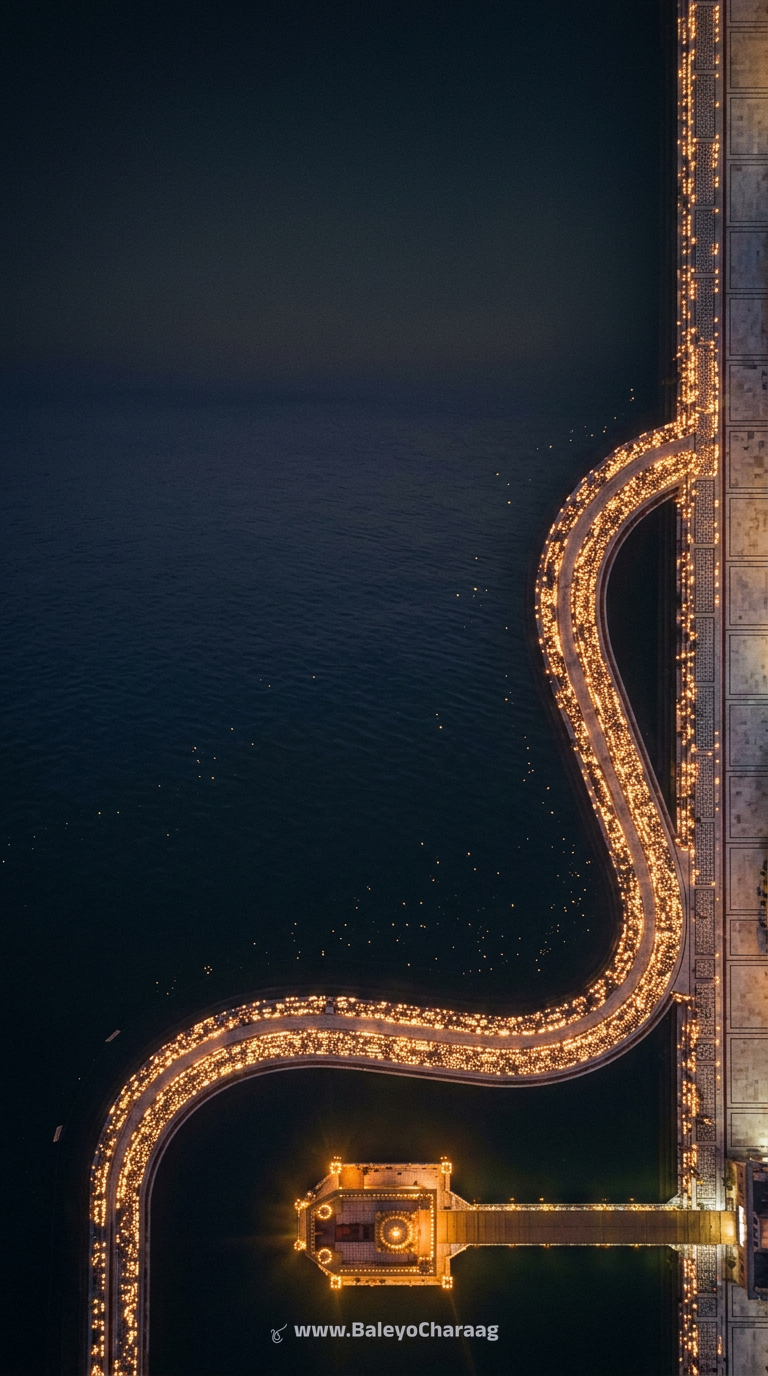 Thousand Lamps from Above · Phone wallpaper